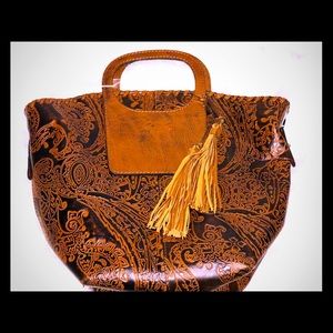 Patricia Nash Burnished Tooled Lace Vilani Tote